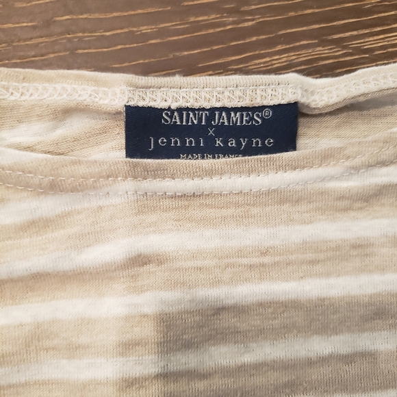 Jenni kayne X Saint James RUE drop shoulder tee oatmeal M - Picture 4 of 11